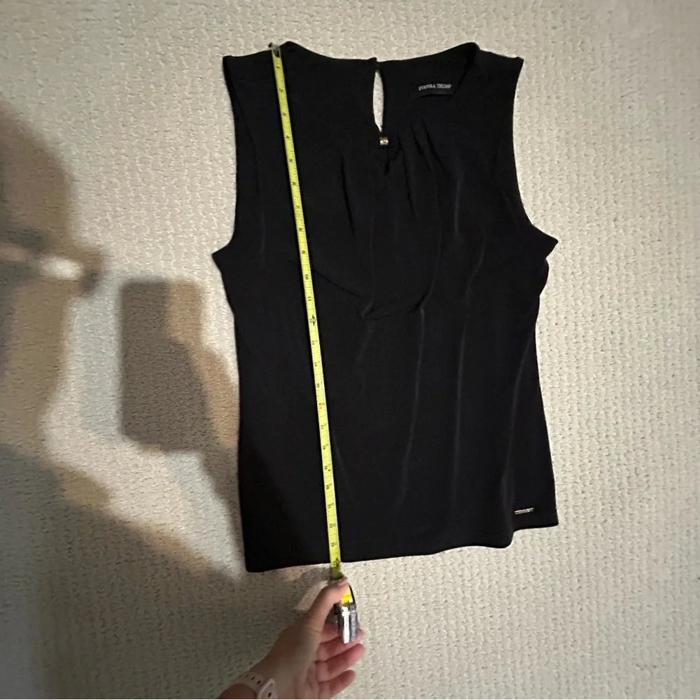Ivanka Trump Black Tank Top‎ with Round Neckline - Picture 4 of 7